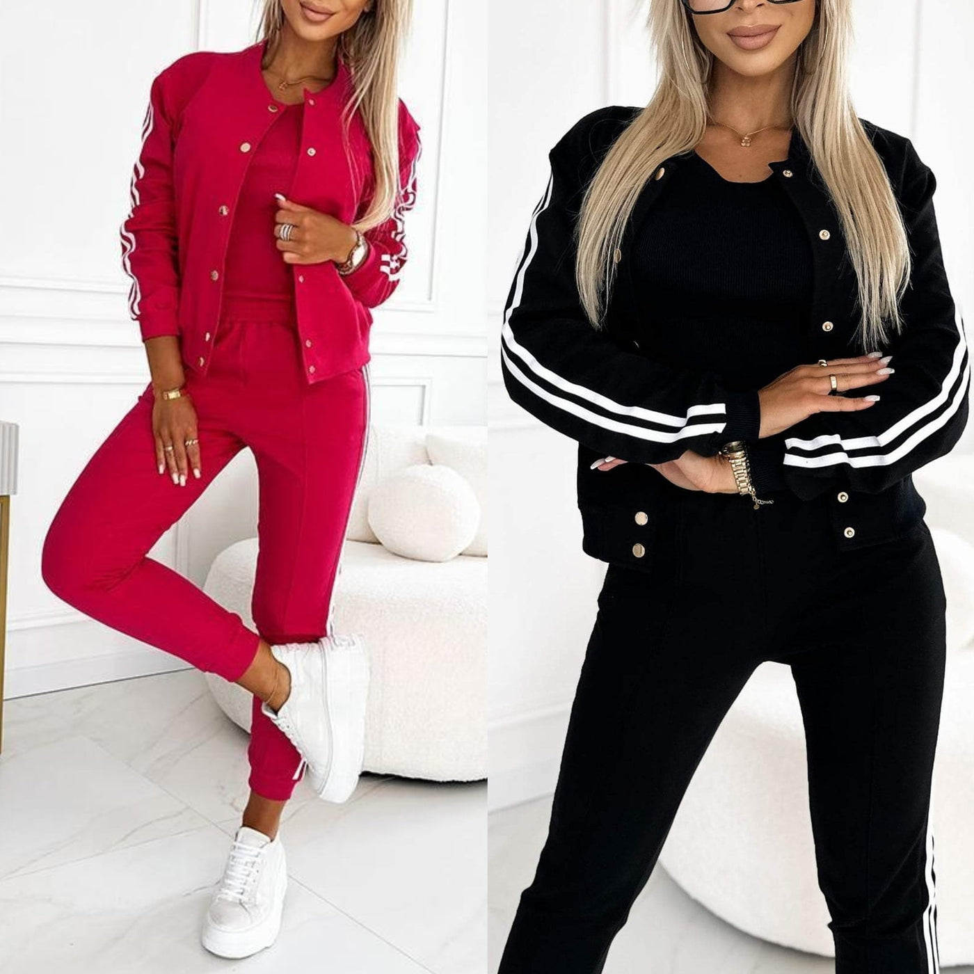 Kendra - Collo Rotondo Giacca e Pantalone Set di 3 Pezzi