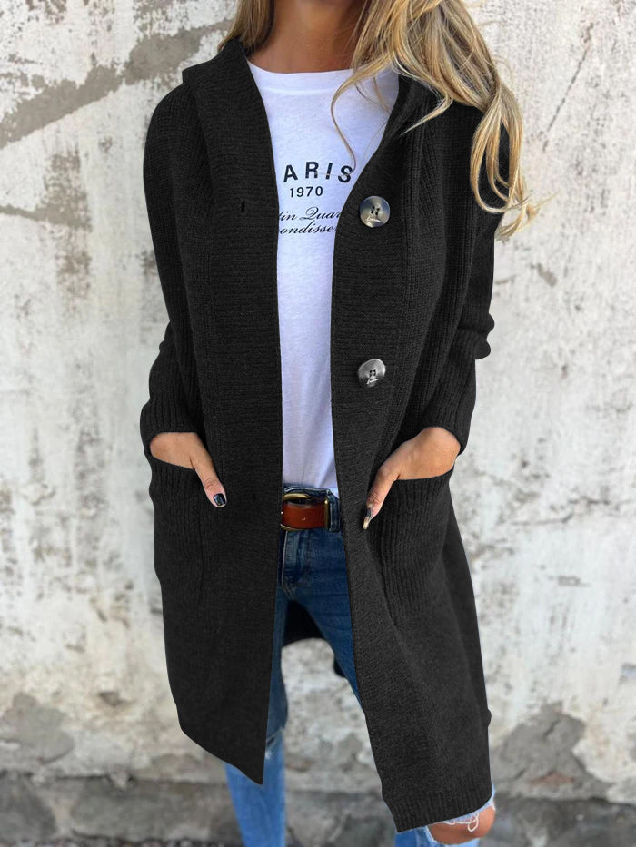 Kaitlin - Elegante Cardigan Lungo In Maglia