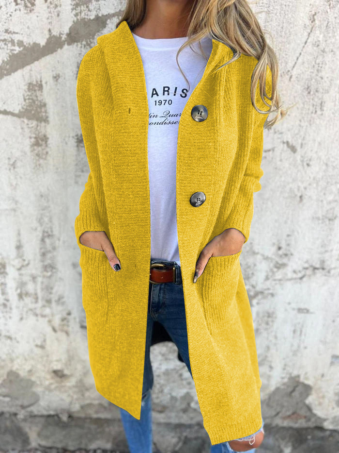 Kaitlin - Elegante Cardigan Lungo In Maglia