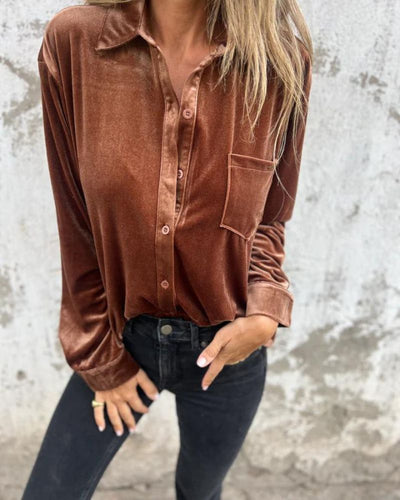 Arinka - Elegante Manica Lunga Camicia