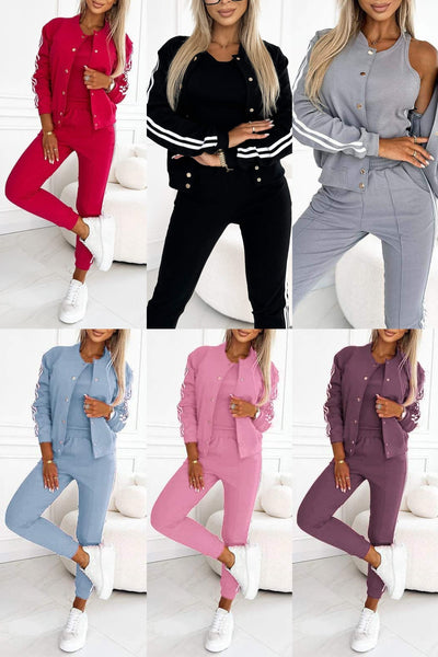 Kendra - Collo Rotondo Giacca e Pantalone Set di 3 Pezzi