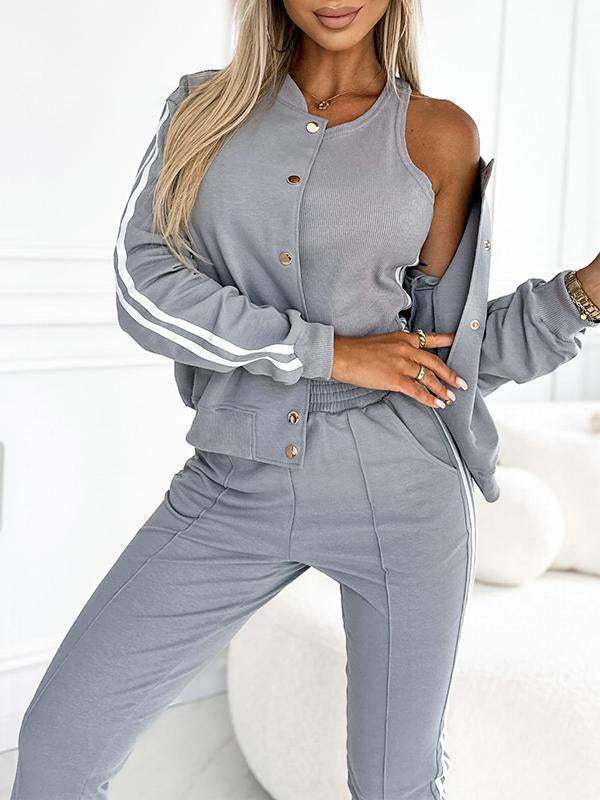 Kendra - Collo Rotondo Giacca e Pantalone Set di 3 Pezzi