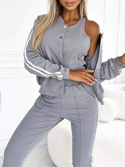 Kendra - Collo Rotondo Giacca e Pantalone Set di 3 Pezzi