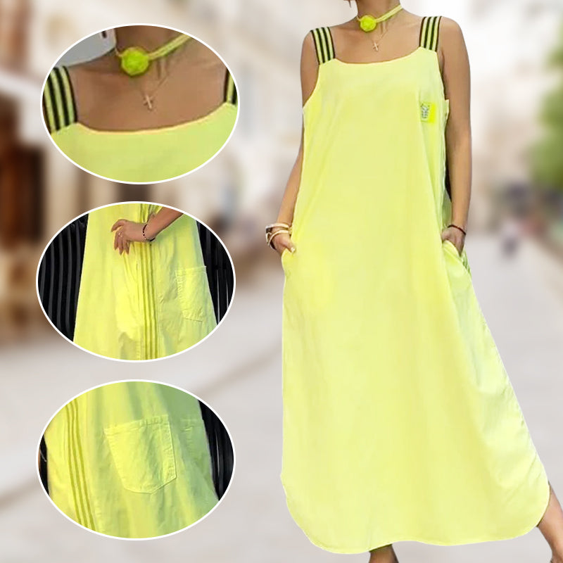 Allyson - Ampia Cinghia Maxi Abito Con Tasche