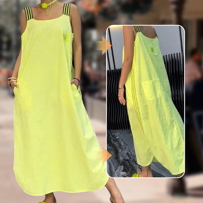Allyson - Ampia Cinghia Maxi Abito Con Tasche