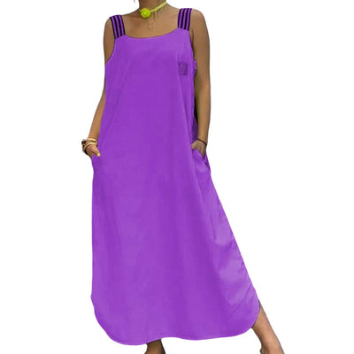 Allyson - Ampia Cinghia Maxi Abito Con Tasche