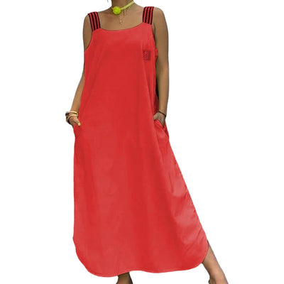 Allyson - Ampia Cinghia Maxi Abito Con Tasche