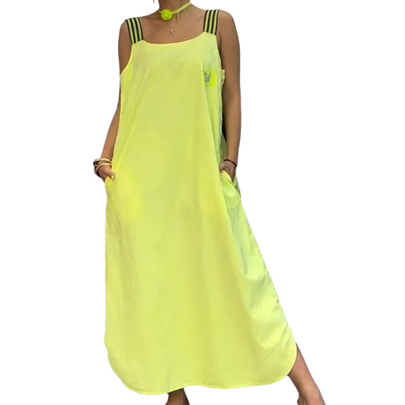Allyson - Ampia Cinghia Maxi Abito Con Tasche