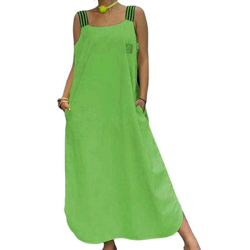 Allyson - Ampia Cinghia Maxi Abito Con Tasche